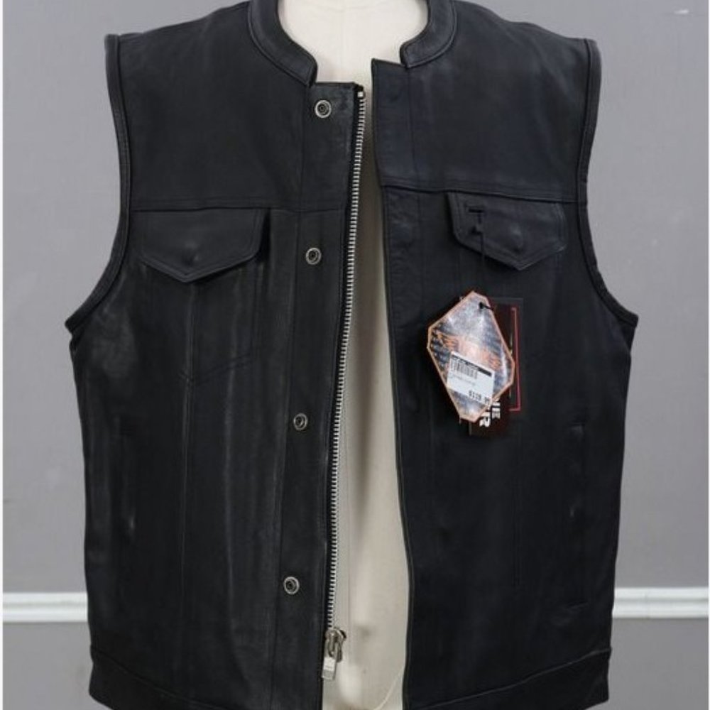 Men's UNIK Leather Vest XL - NWT
